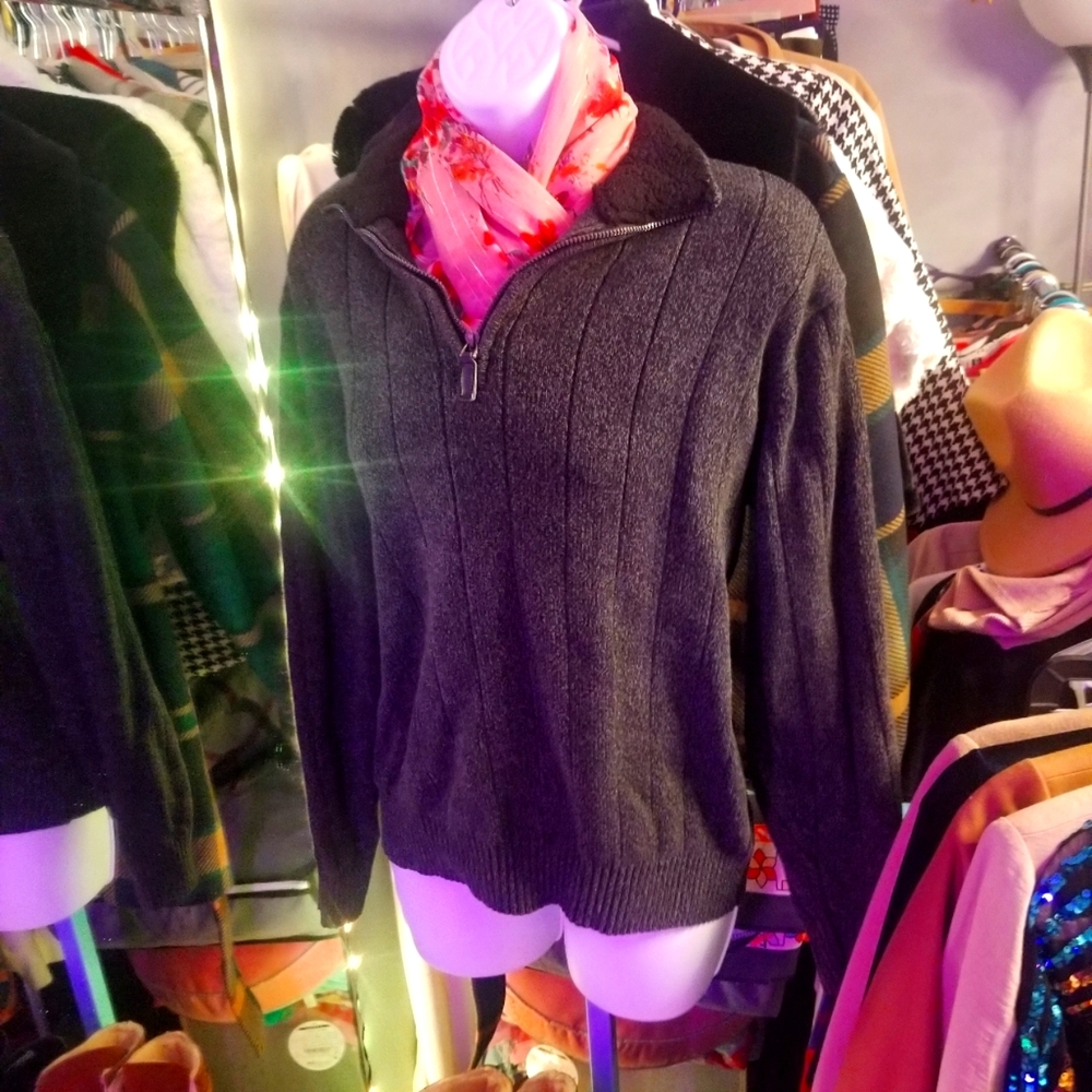 Oscar De La Renta : Knit style zip Top Sweater